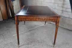 Theodore Alexander Man of Letters Flame Mahogany Leather Partners Writing Desk