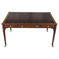 Theodore Alexander Man of Letters Flame Mahogany Leather Partners Writing Desk