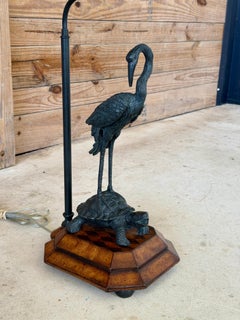 Theodore Alexander Meiji Style Crane & Turtle Table Lamp