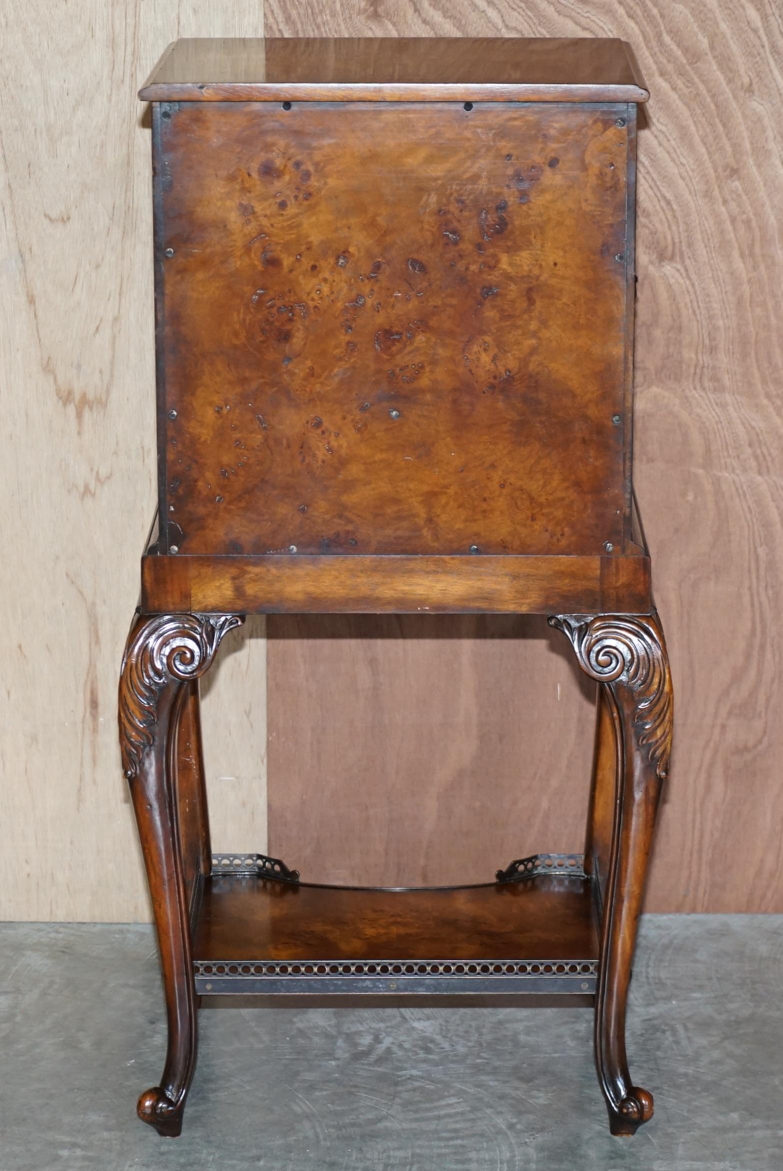 Theodore Alexander Military Campaign Chest of Drawers on Stand Brown Leather For Sale 8