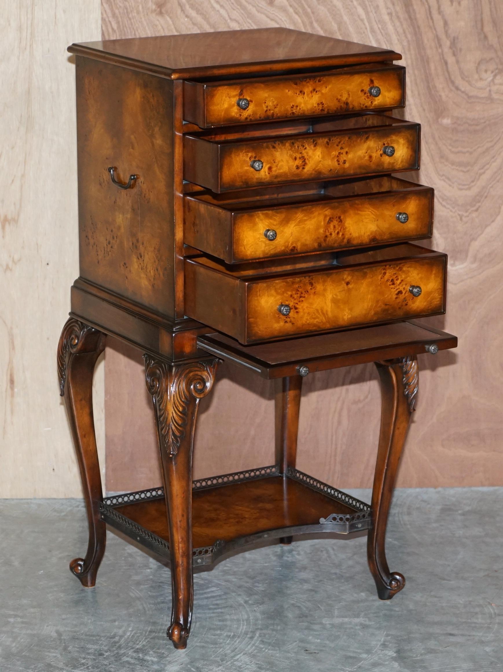 Theodore Alexander Military Campaign Chest of Drawers on Stand Brown Leather For Sale 10