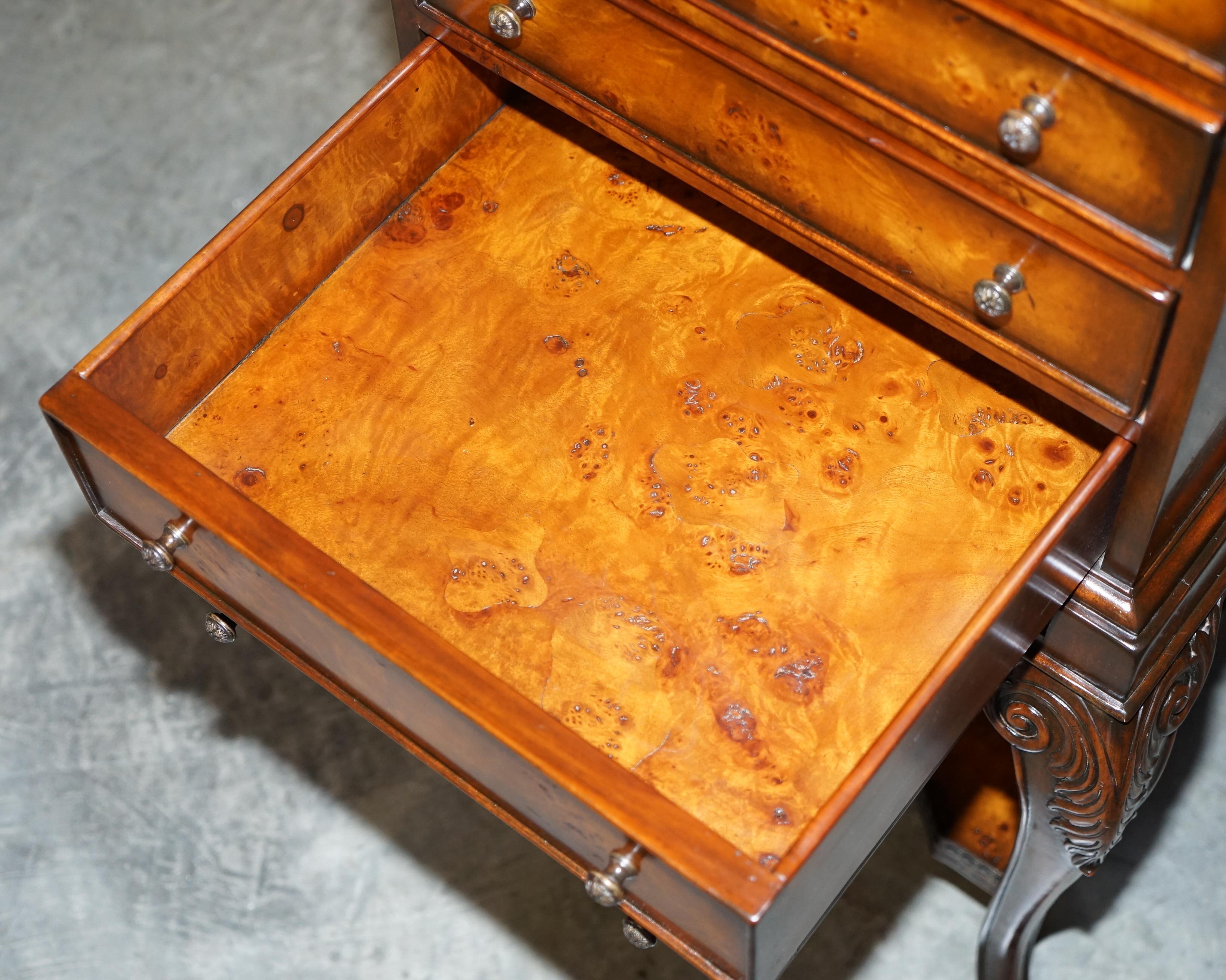 Theodore Alexander Military Campaign Chest of Drawers on Stand Brown Leather For Sale 12