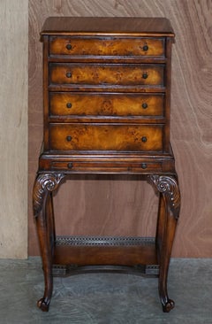 Theodore Alexander Military Campaign Chest of Drawers on Stand Brown Leather