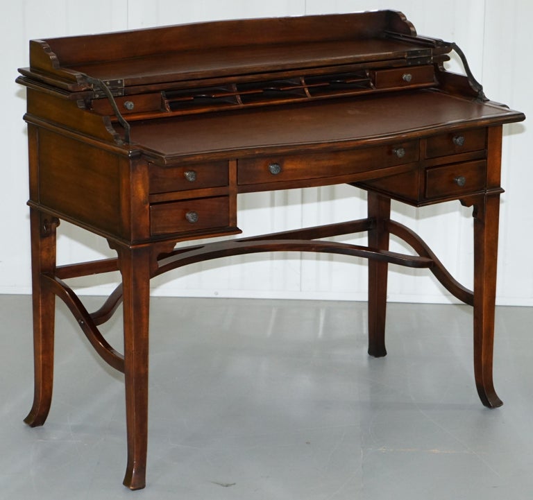 Theodore Alexander Military Campaign Extending Desk Table Bureau Nice