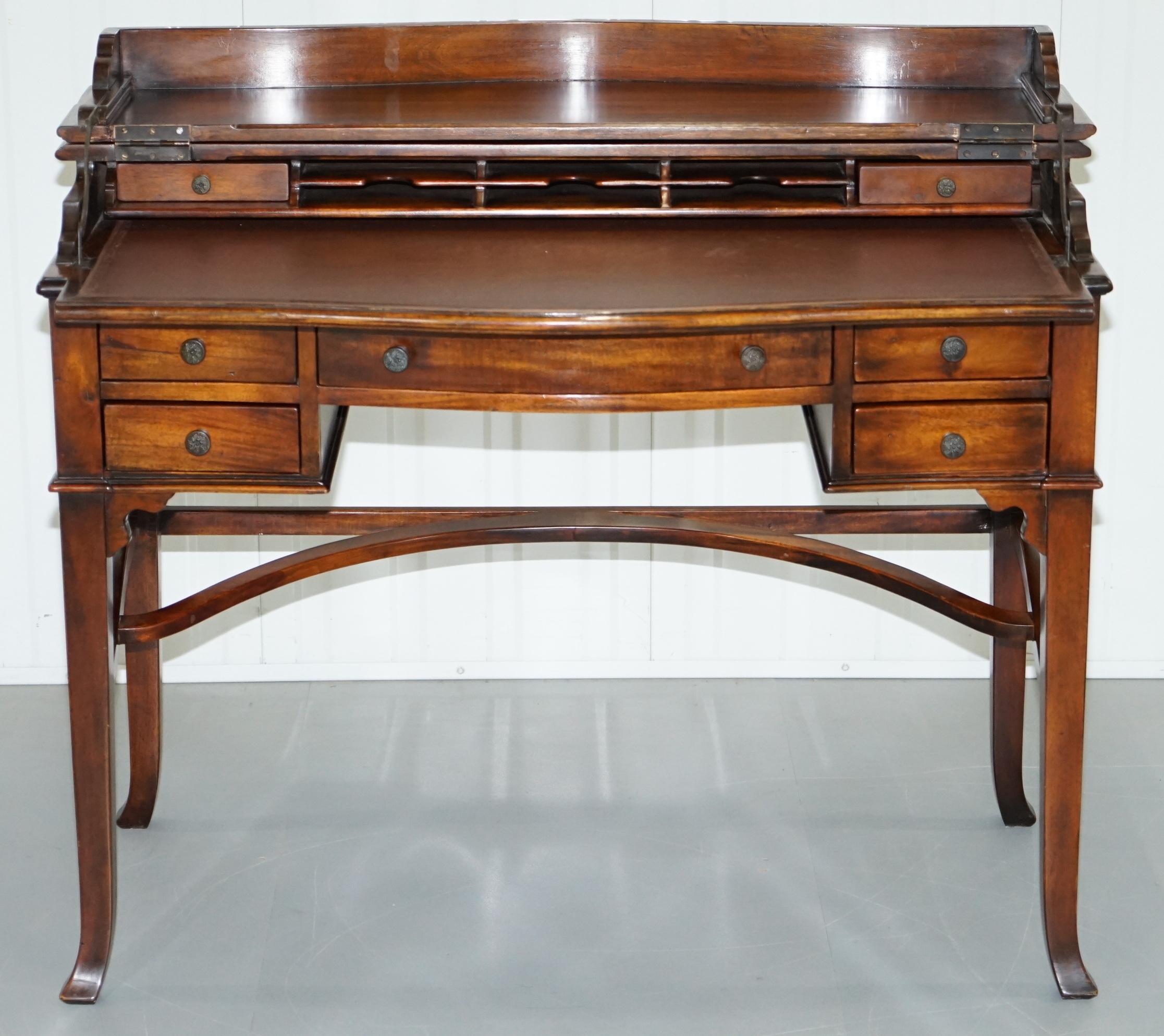 Theodore Alexander Military Campaign Extending Desk Table Bureau Nice 7