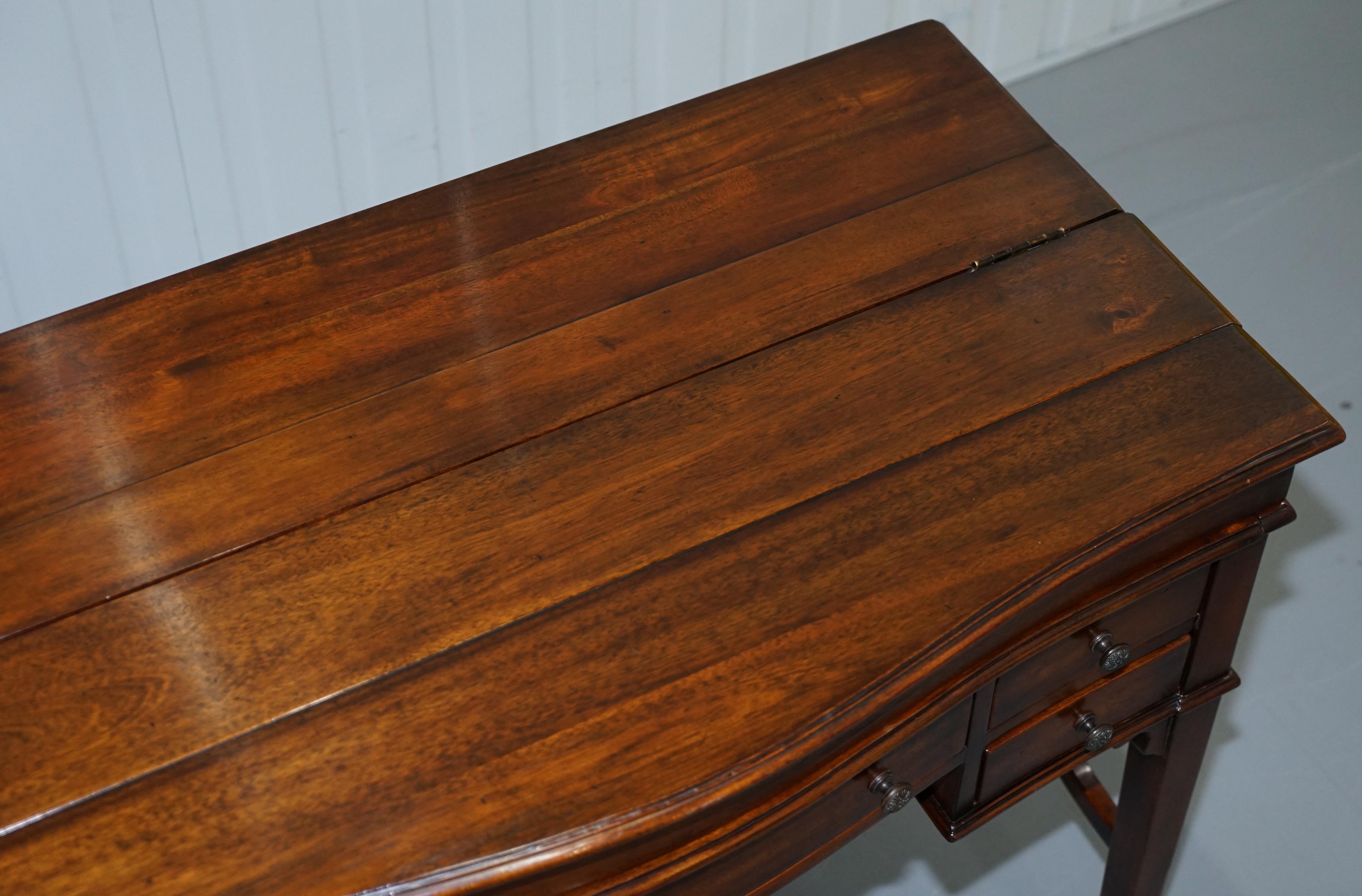 20th Century Theodore Alexander Military Campaign Extending Desk Table Bureau Nice