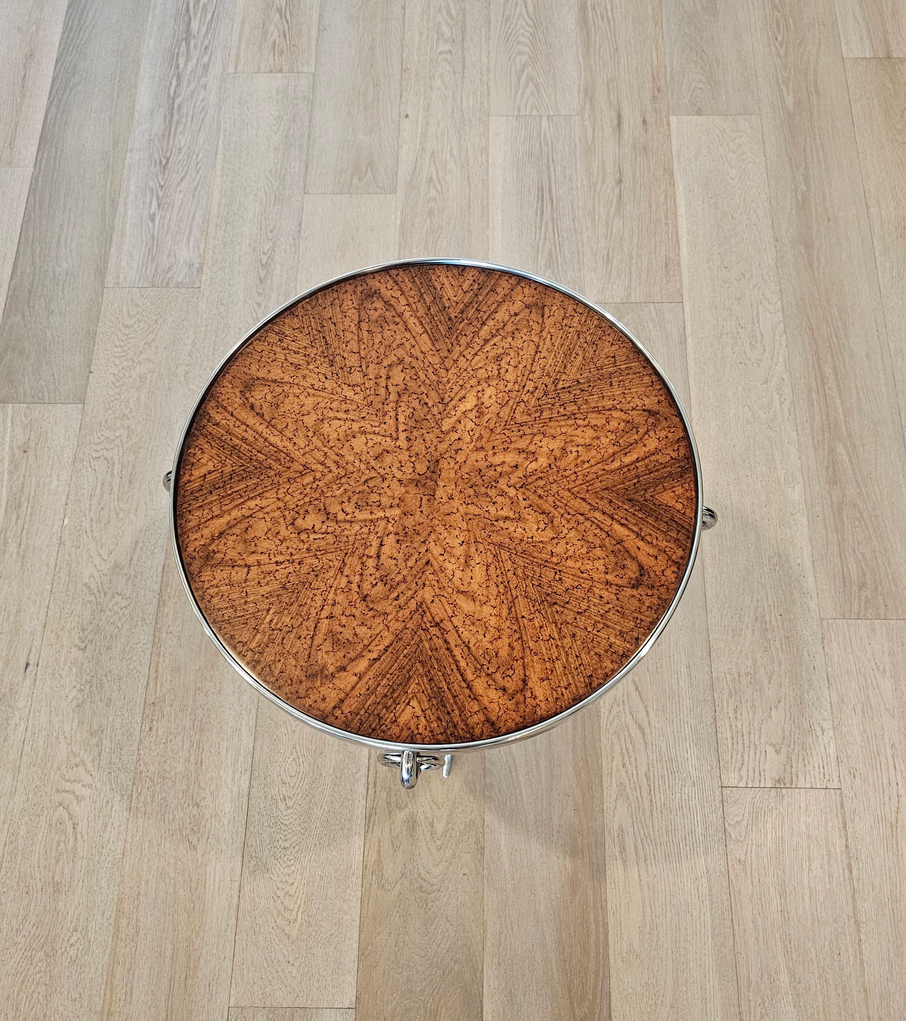 Polished Theodore Alexander Modern Neoclassical End Table For Sale