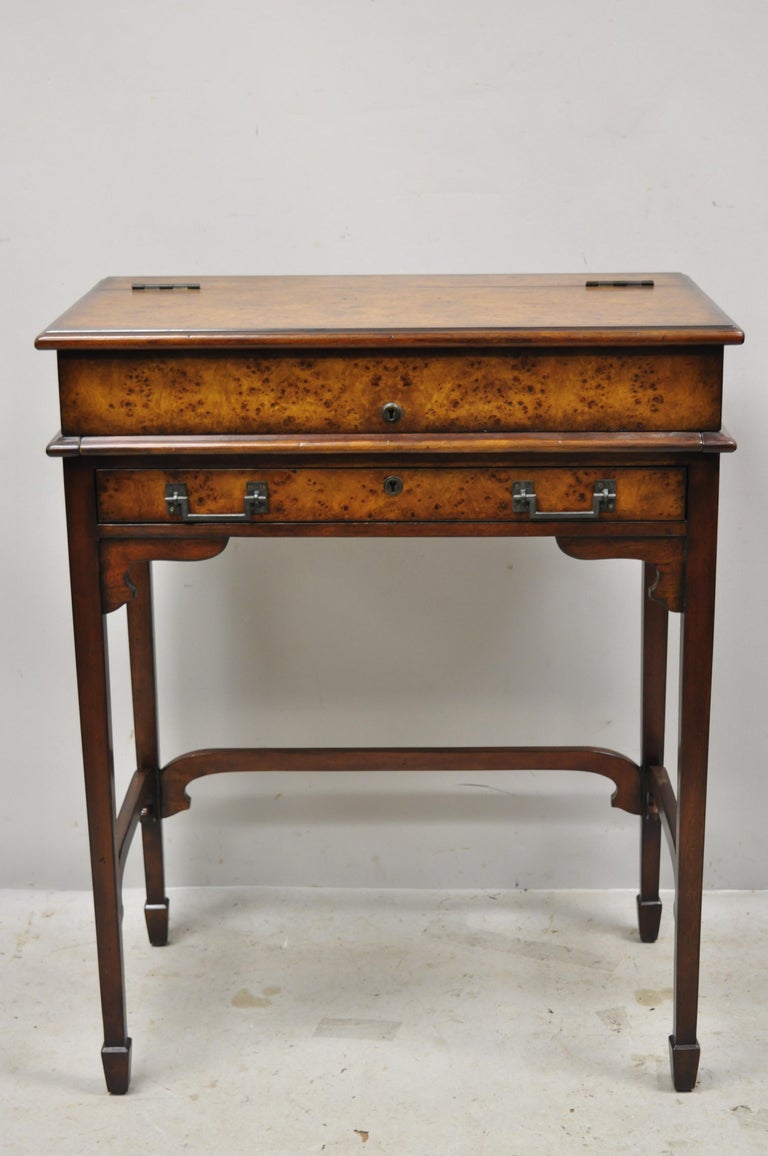 Theodore Alexander Officers and Gentlemen Campaign Desk Burl Wood