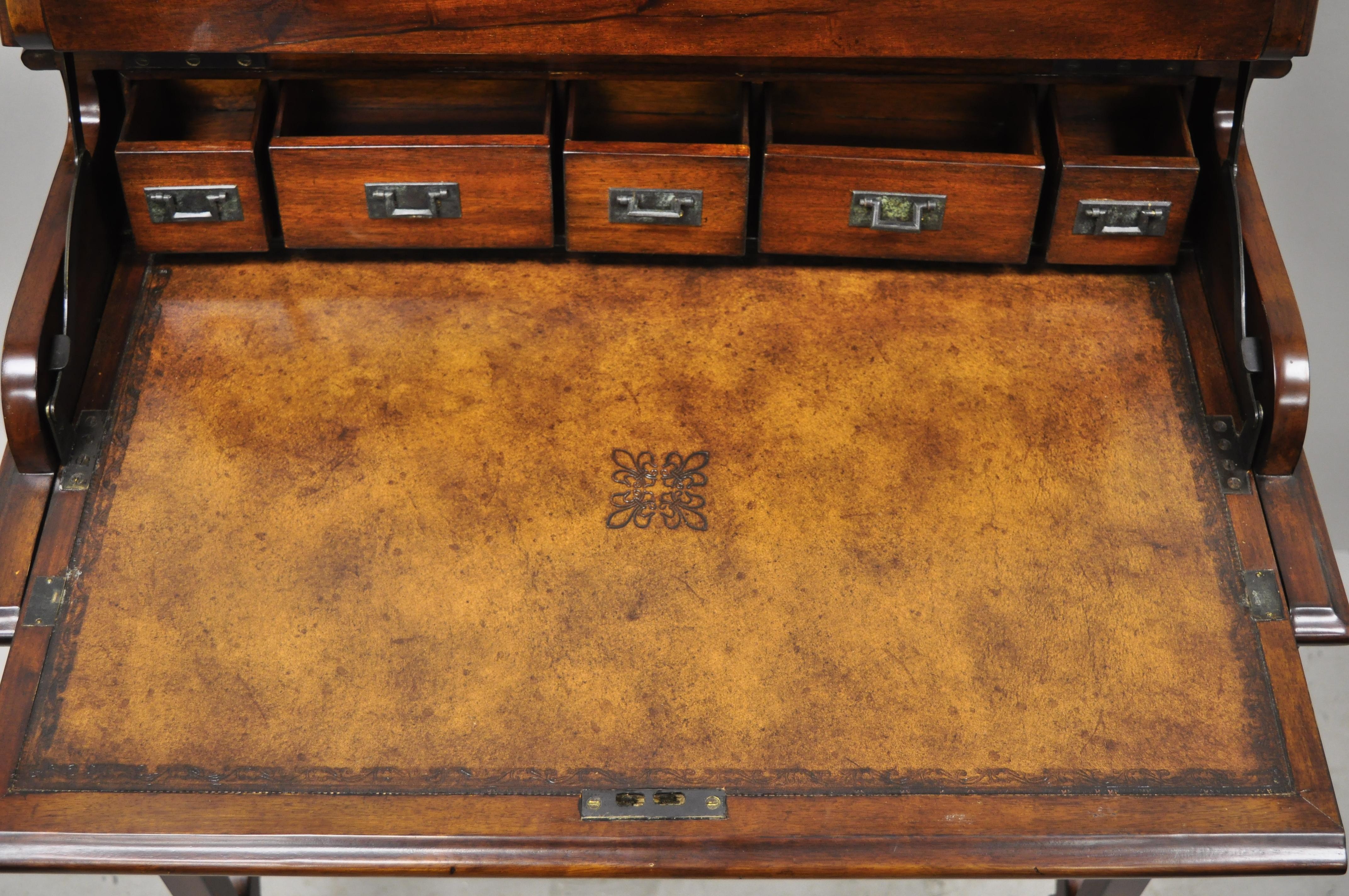 Theodore Alexander Officers and Gentlemen Campaign Desk Burl Wood English Style 1