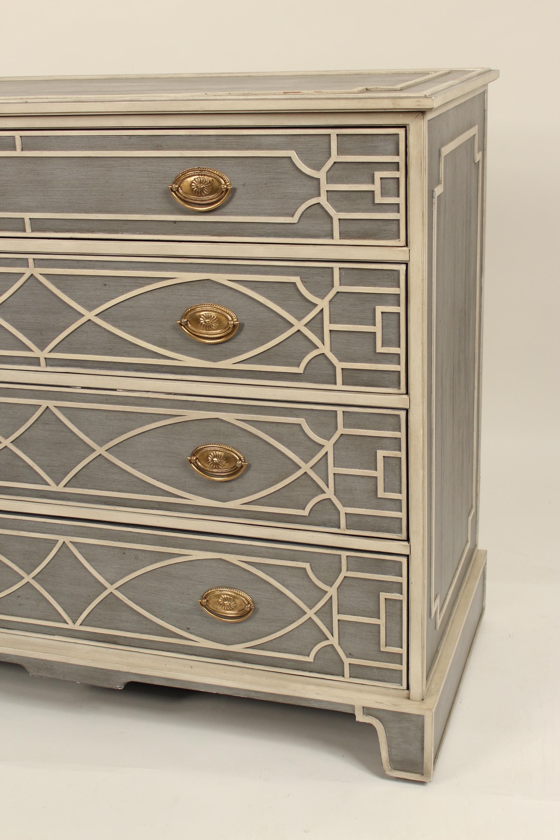 Contemporary Theodore Alexander Painted Chest of Drawers