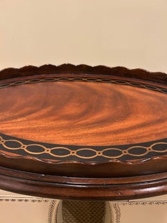 Theodore Alexander Pie Crust Edge Inlaid Serving Tray
