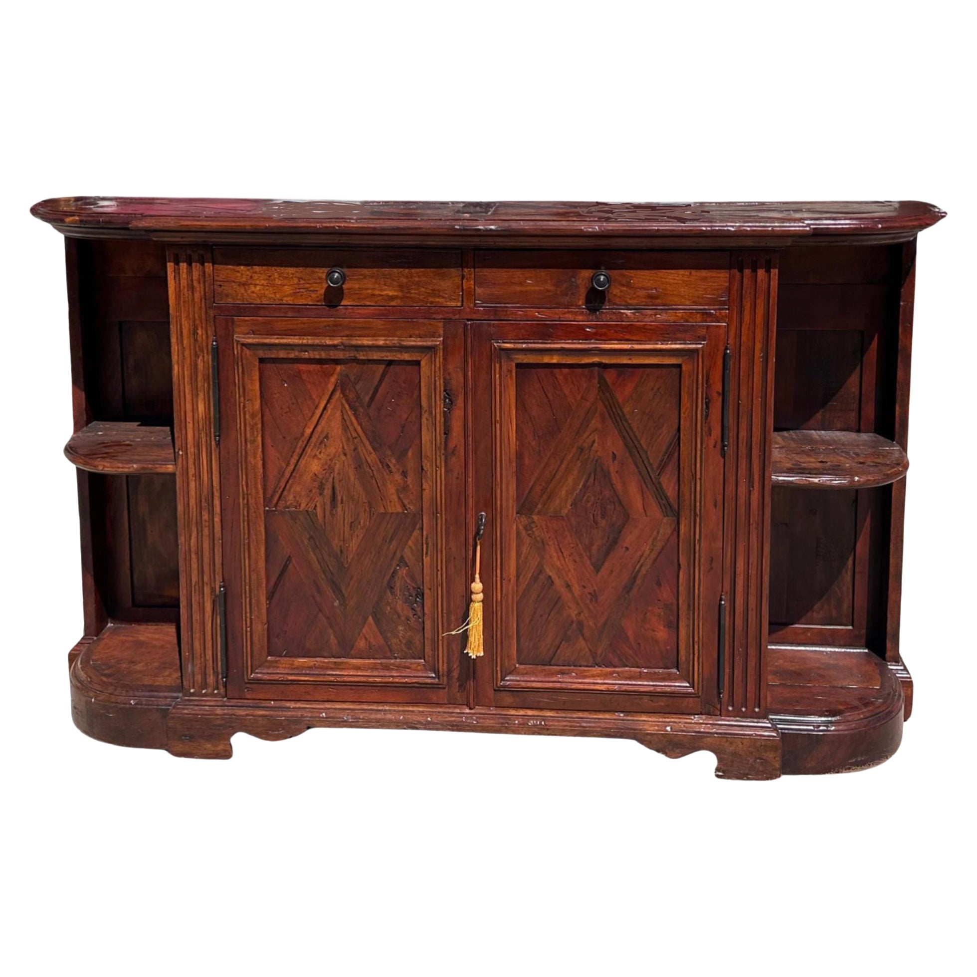 Theodore Alexander Reclaimed Antique Wood Sideboard Cabinet