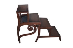 Theodore Alexander Regency Mahogany Arm Chair Metamorphic Library Steps Ladder