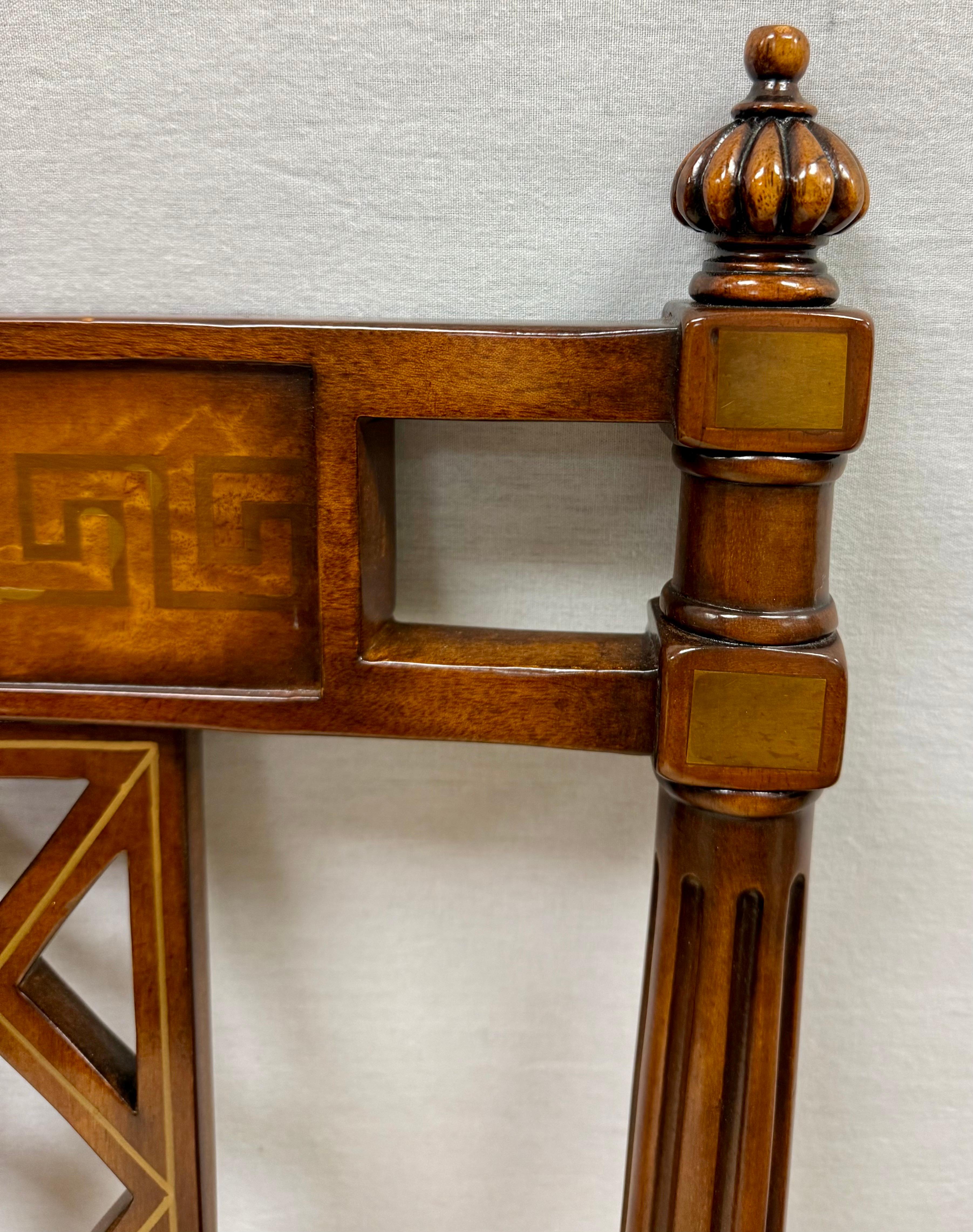 Theodore Alexander Regency Mahogany Dining Room Set with Greek Key Inlay Chairs 8