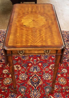 Theodore Alexander Replica Collection Sheraton Satinwood Inlaid Pembroke Table