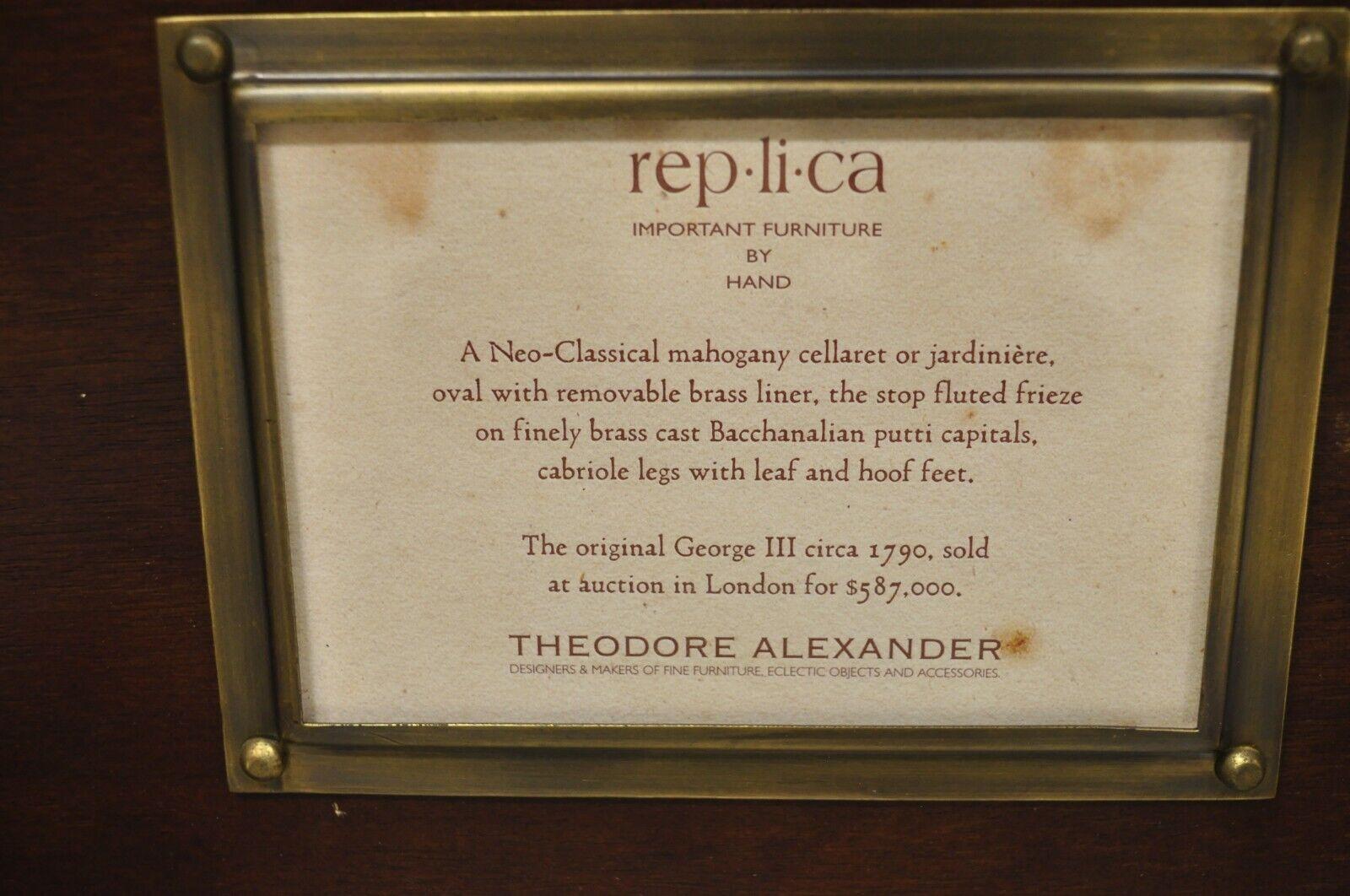 Theodore Alexander Replica George III Mahogany Wine Cellaret Jardiniere 4