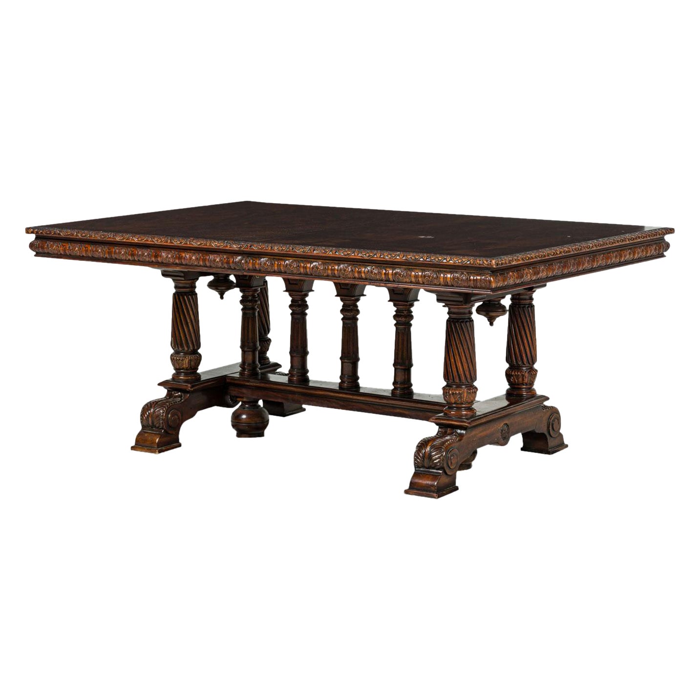Theodore Alexander Revival Style Extendable Mahogany Dining / Conference Table