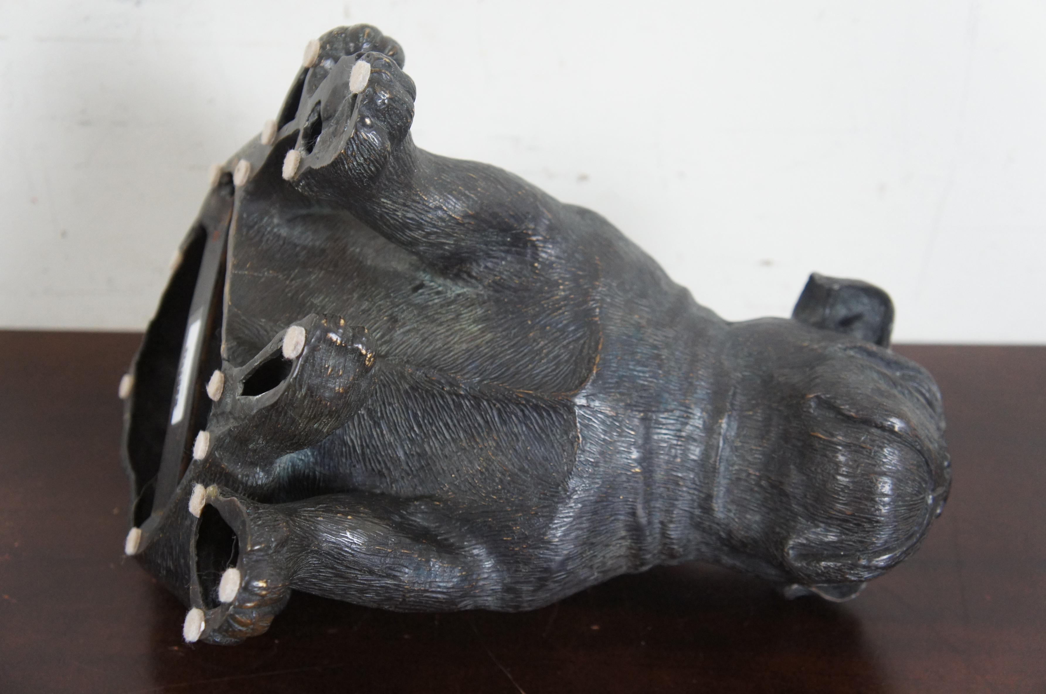 Theodore Alexander Seated British Bulldog Bronze Sculpture Statue Pug Dog 6