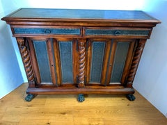Theodore Alexander Signed Mahogany Claw Feet Credenza Bar Console Sideboard