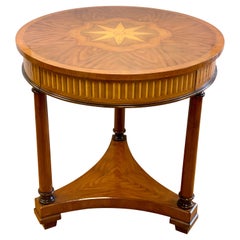 Theodore Alexander Signed Round Marquetry Table