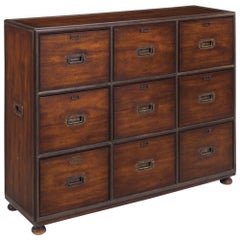 Theodore Alexander Solid Wood and Brass File Cabinet/Dresser