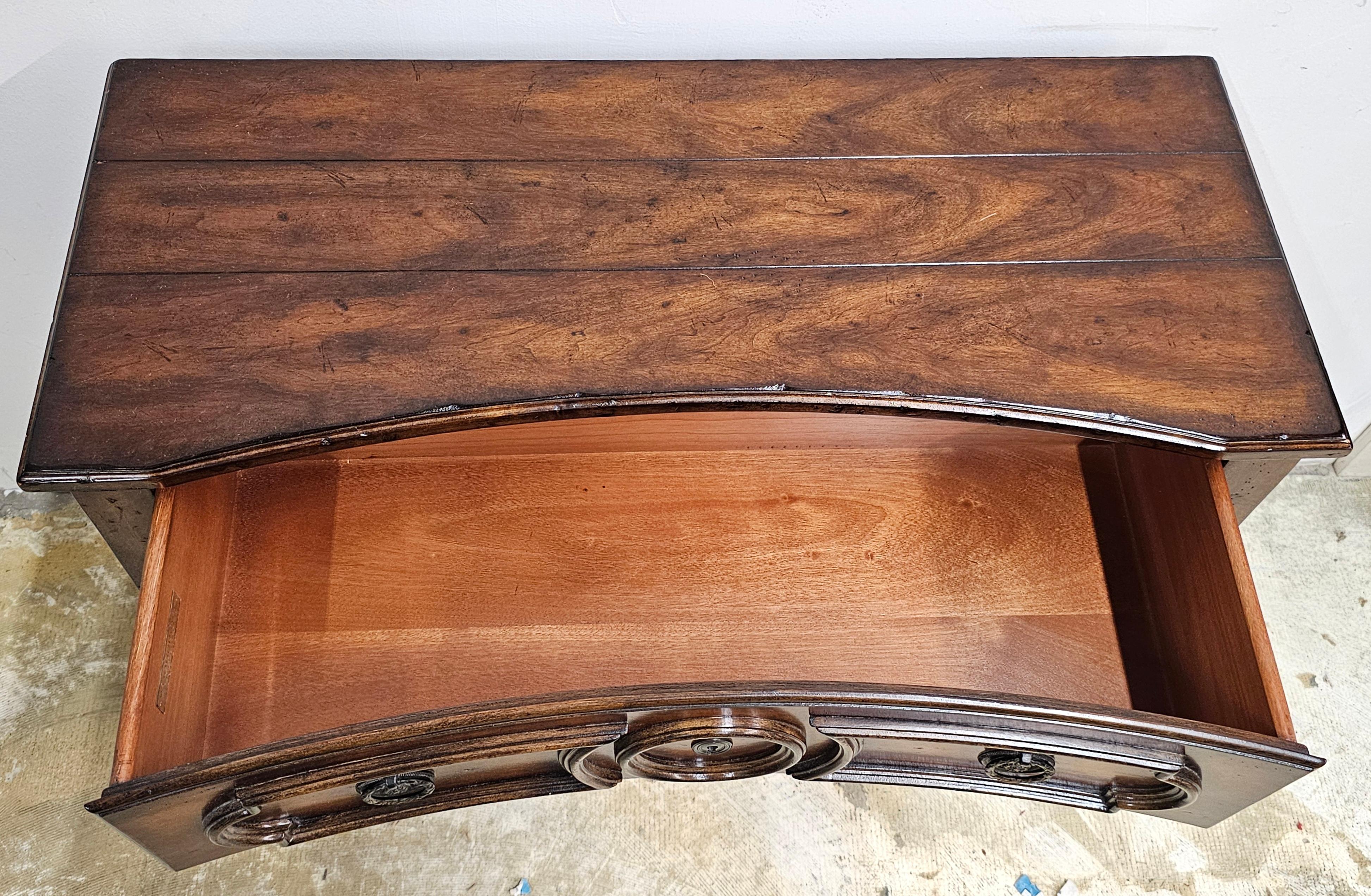 Theodore Alexander Style Walnut Two-Drawer Commode In Excellent Condition For Sale In Germantown, MD