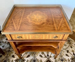 Theodore Alexander Three Tiered Marquetry Table