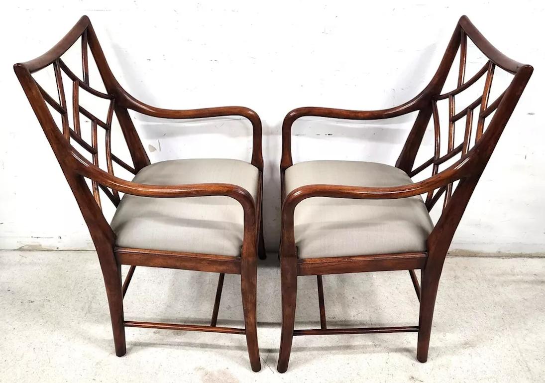 Theodore Alexander Trellis Dining Armchairs 6