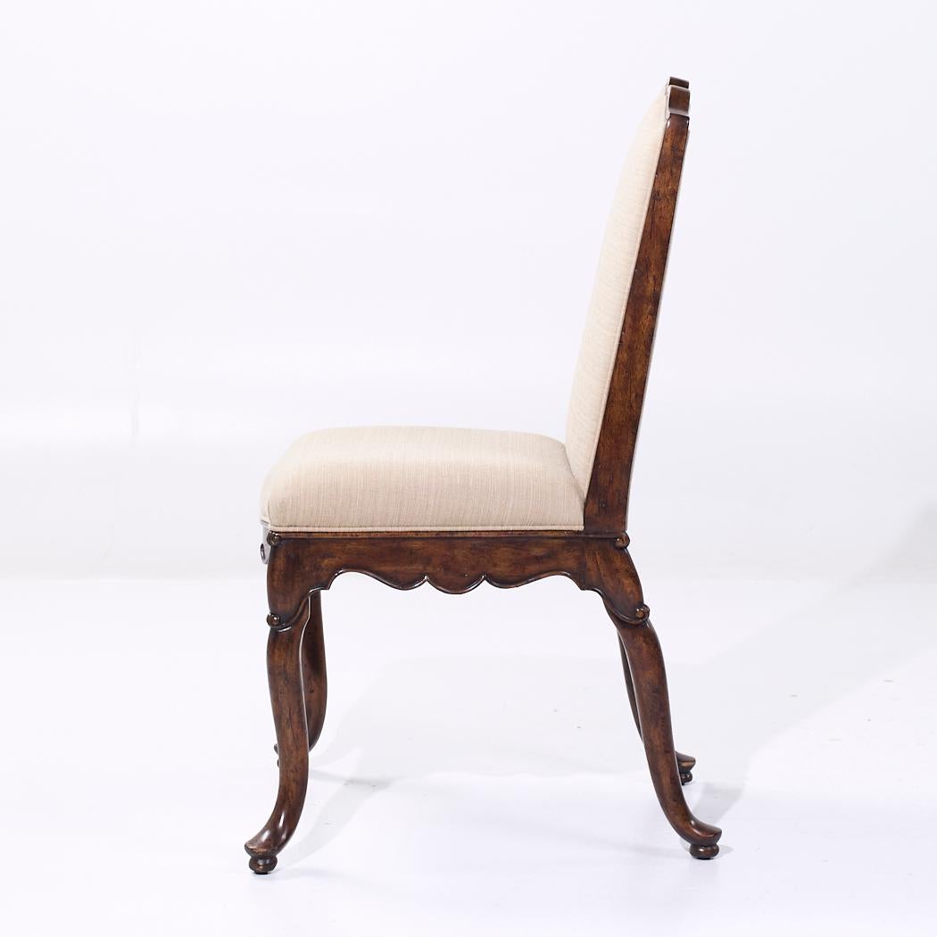 American Theodore Alexander Upholstered Walnut Dining Chair For Sale