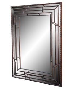 Theodore Alexander Venetian Art Deco Geometric Mahogany Pavlovsk Mirror
