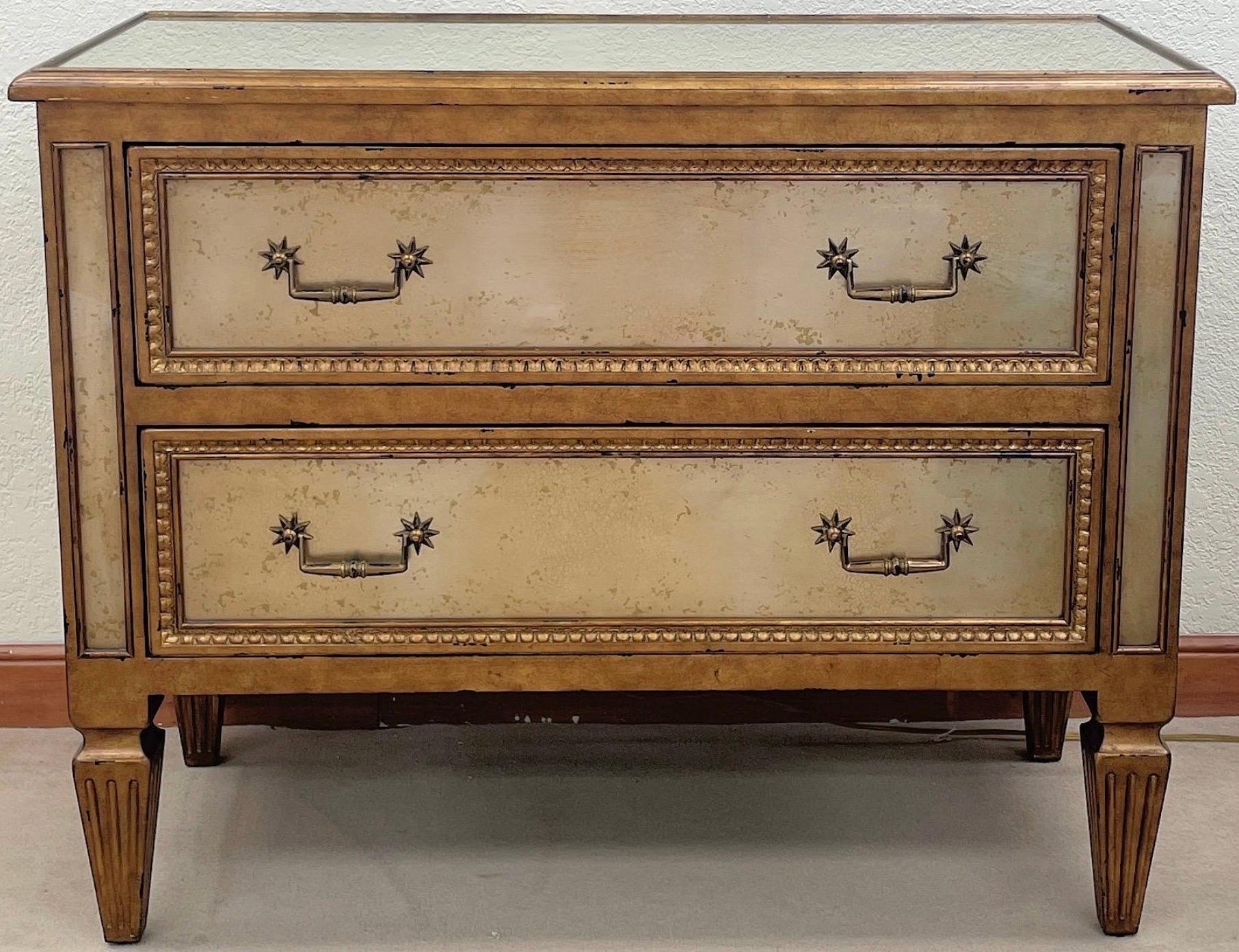 Theodore Alexander Verre Eglomisé Chest of Drawers  For Sale 4