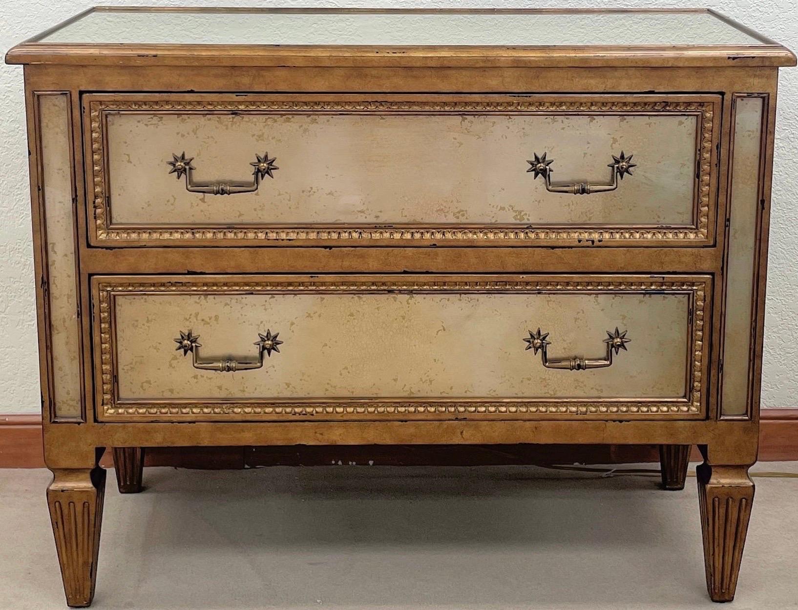 Theodore Alexander Verre Eglomisé Chest of Drawers  For Sale 5