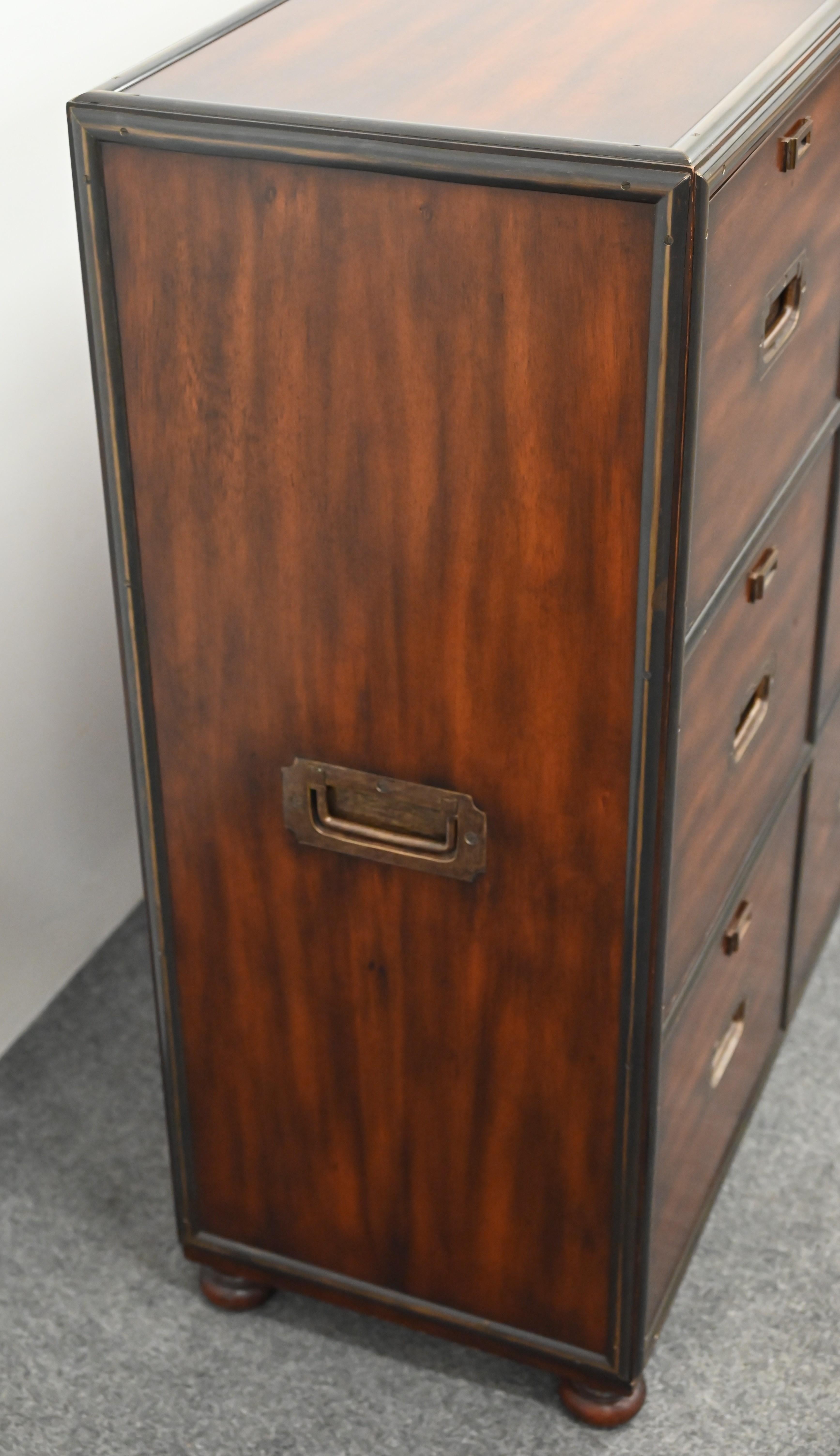 Theodore Alexander Walnut Chest of Drawers with Filing Cabinet, 21st Century For Sale 4