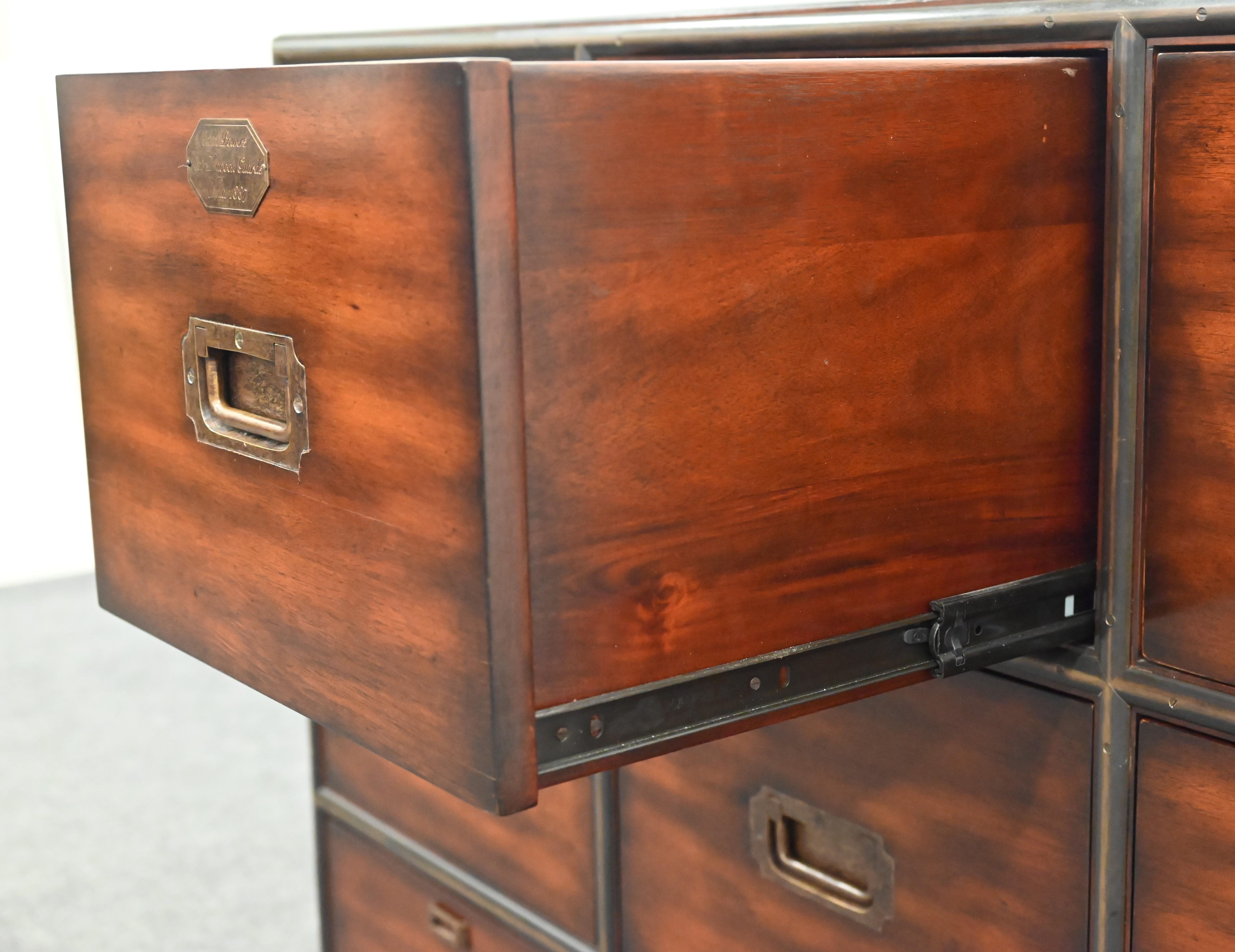 Theodore Alexander Walnut Chest of Drawers with Filing Cabinet, 21st Century For Sale 7