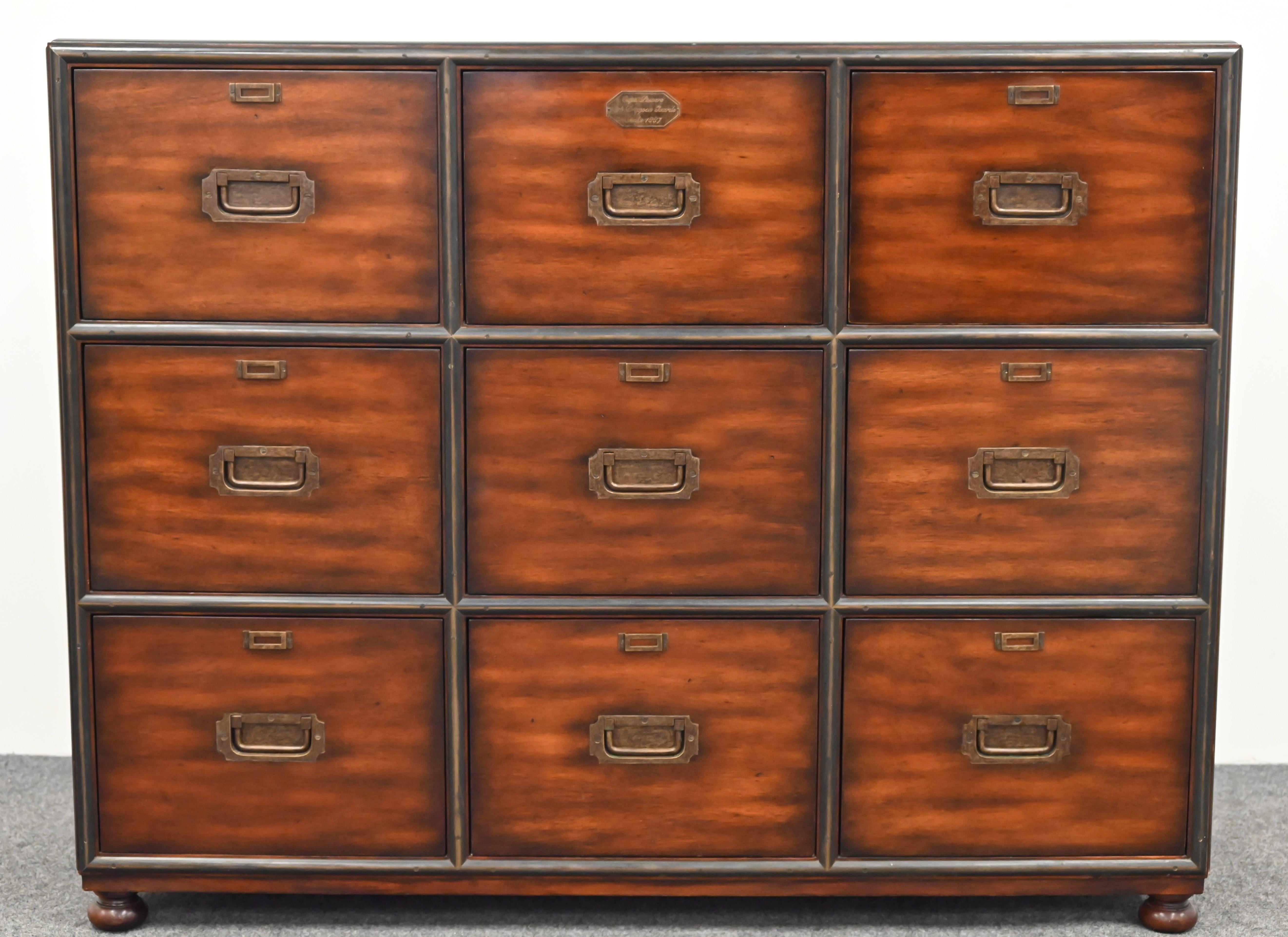 Theodore Alexander Walnut Chest of Drawers with Filing Cabinet, 21st Century For Sale 8