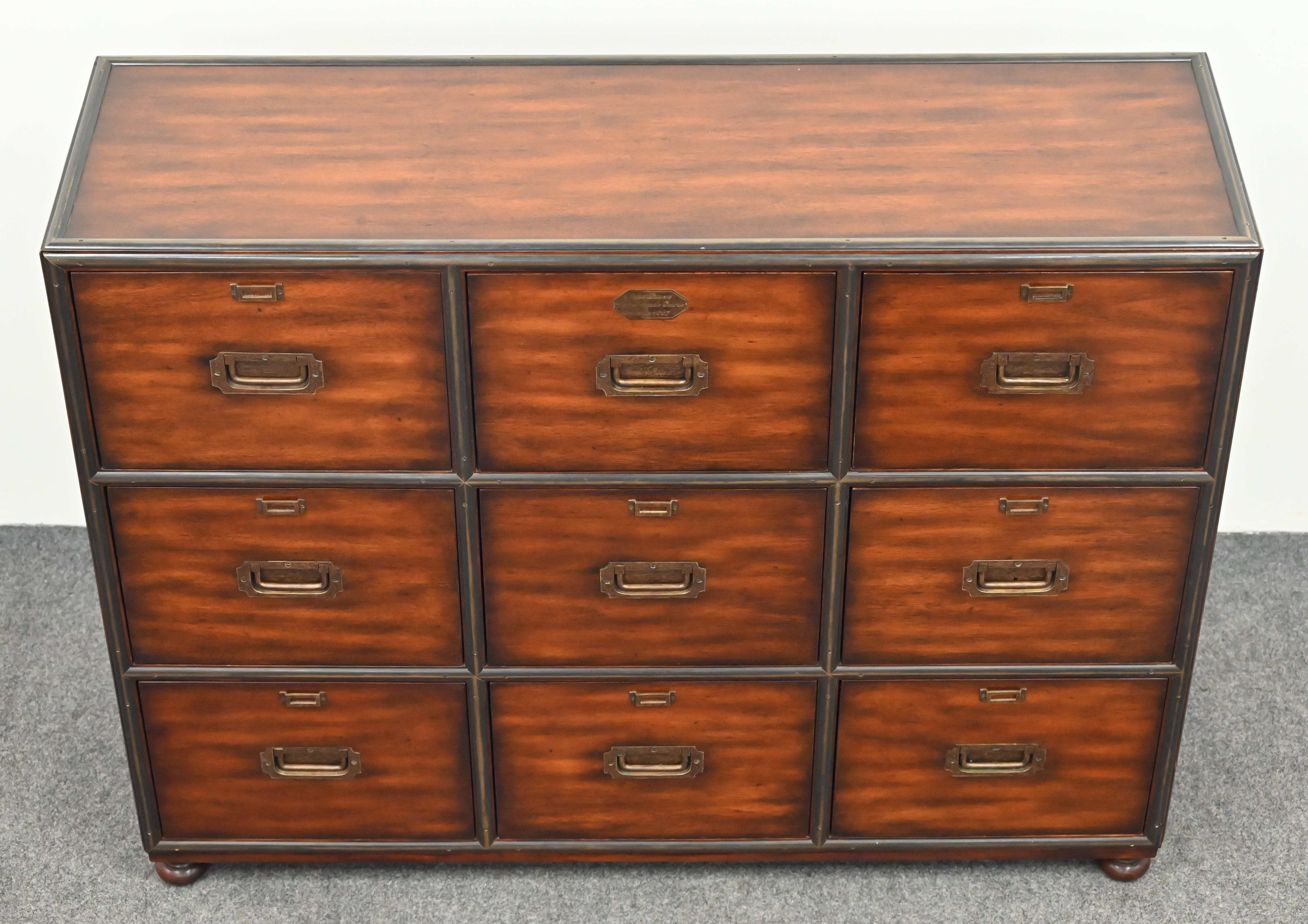 Theodore Alexander Walnut Chest of Drawers with Filing Cabinet, 21st Century For Sale 9