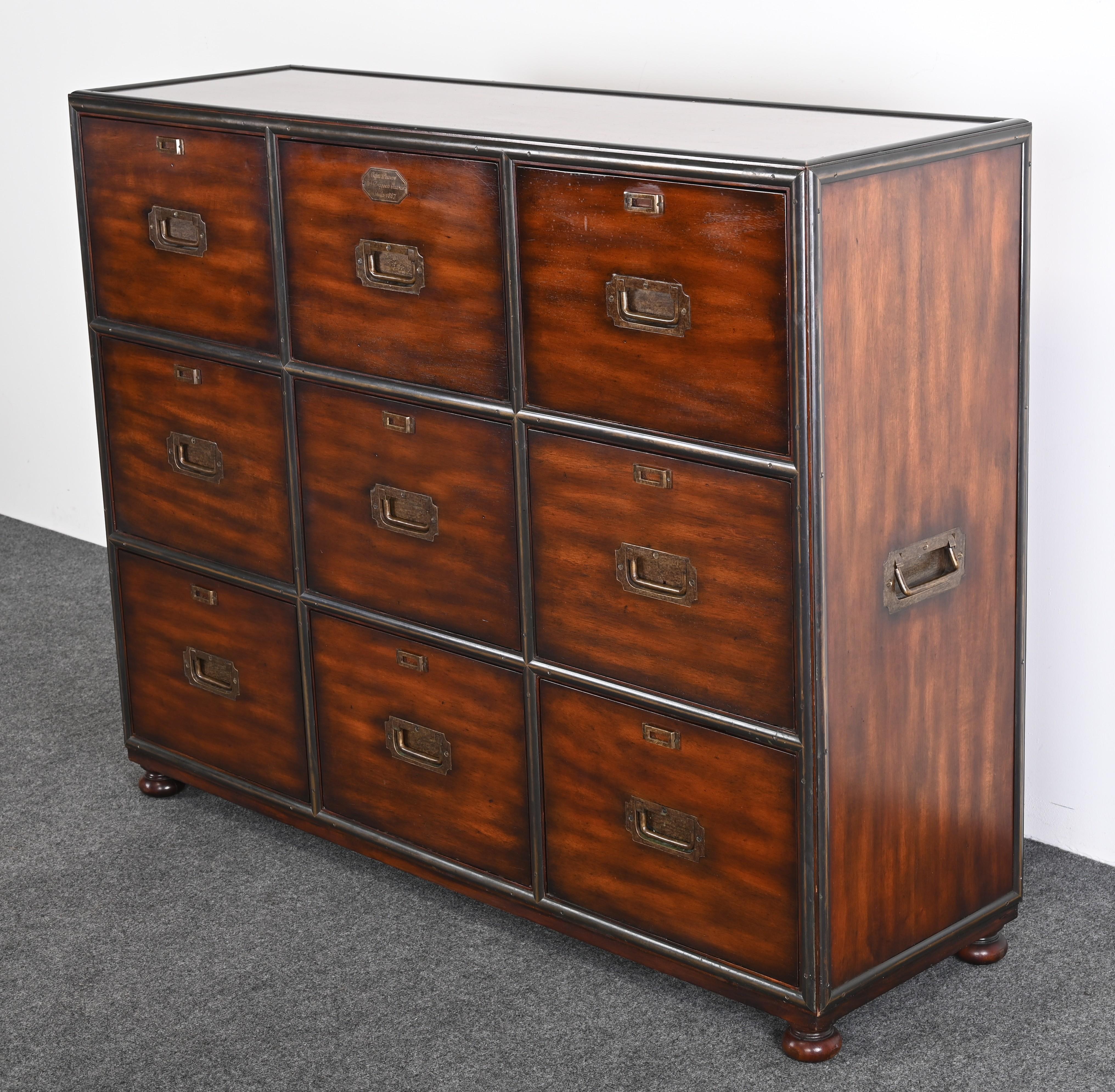 Theodore Alexander Walnut Chest of Drawers with Filing Cabinet, 21st Century For Sale 11
