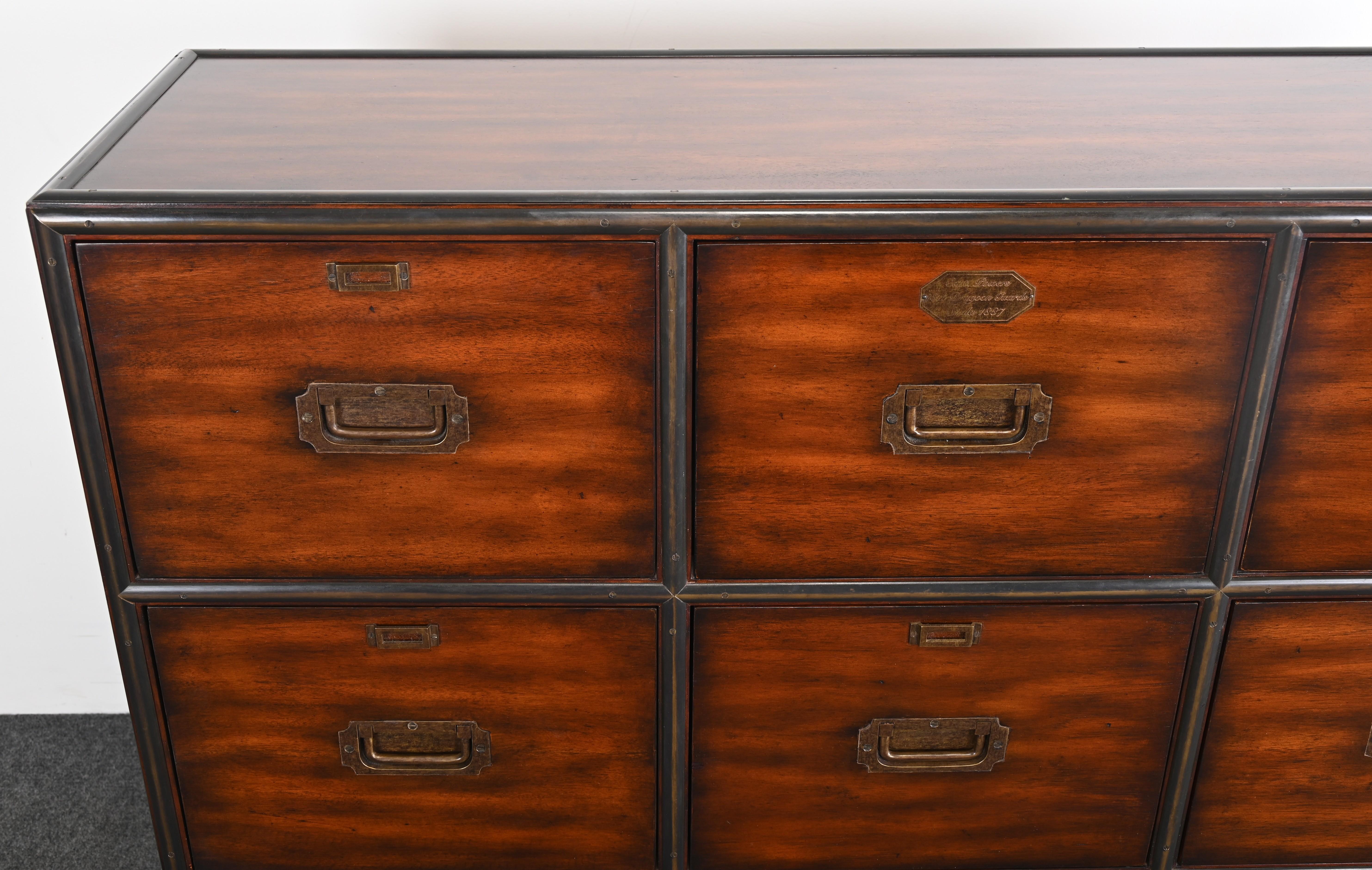 Theodore Alexander Walnut Chest of Drawers with Filing Cabinet, 21st Century For Sale 13