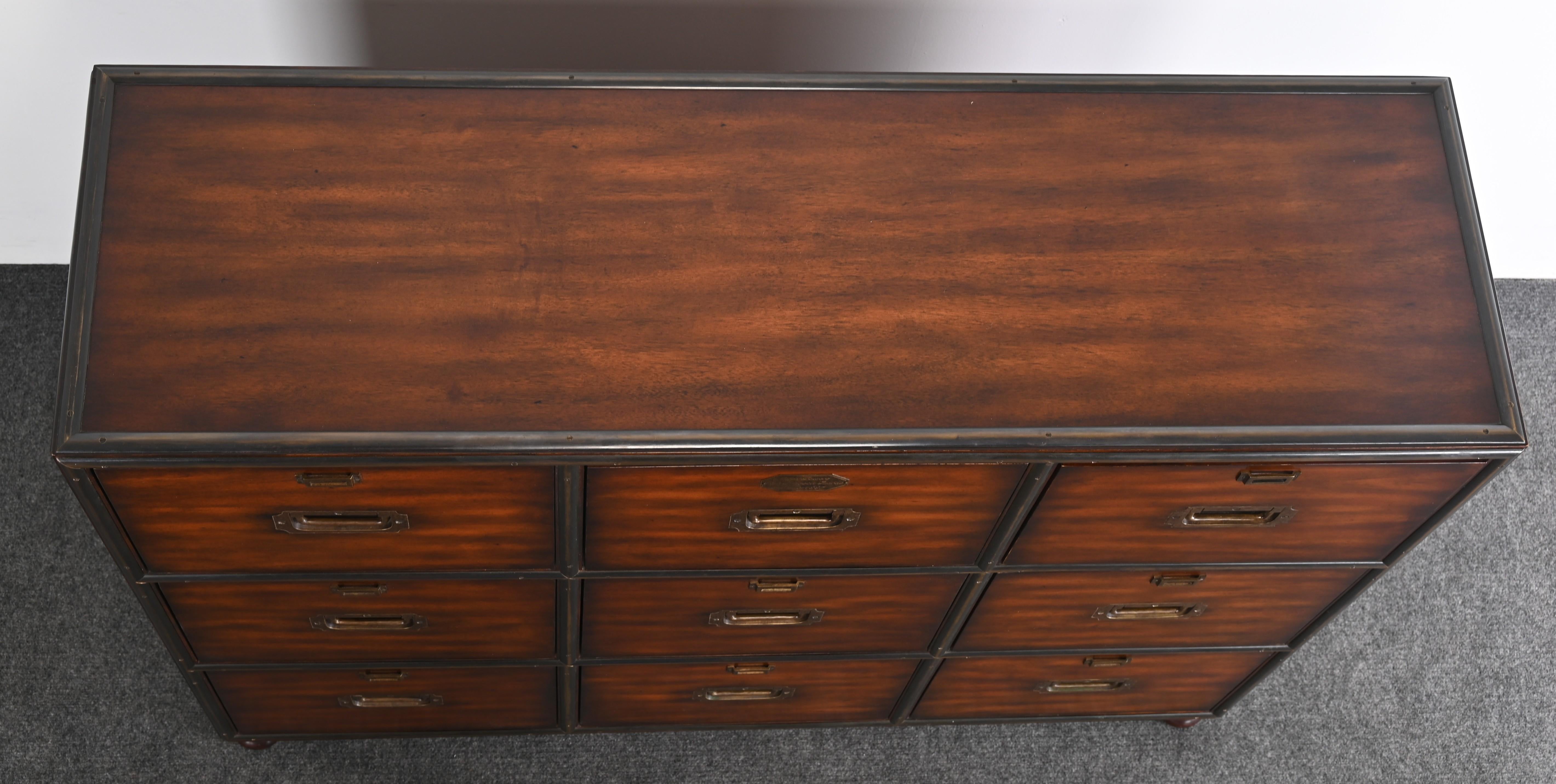 Theodore Alexander Walnut Chest of Drawers with Filing Cabinet, 21st Century For Sale 14