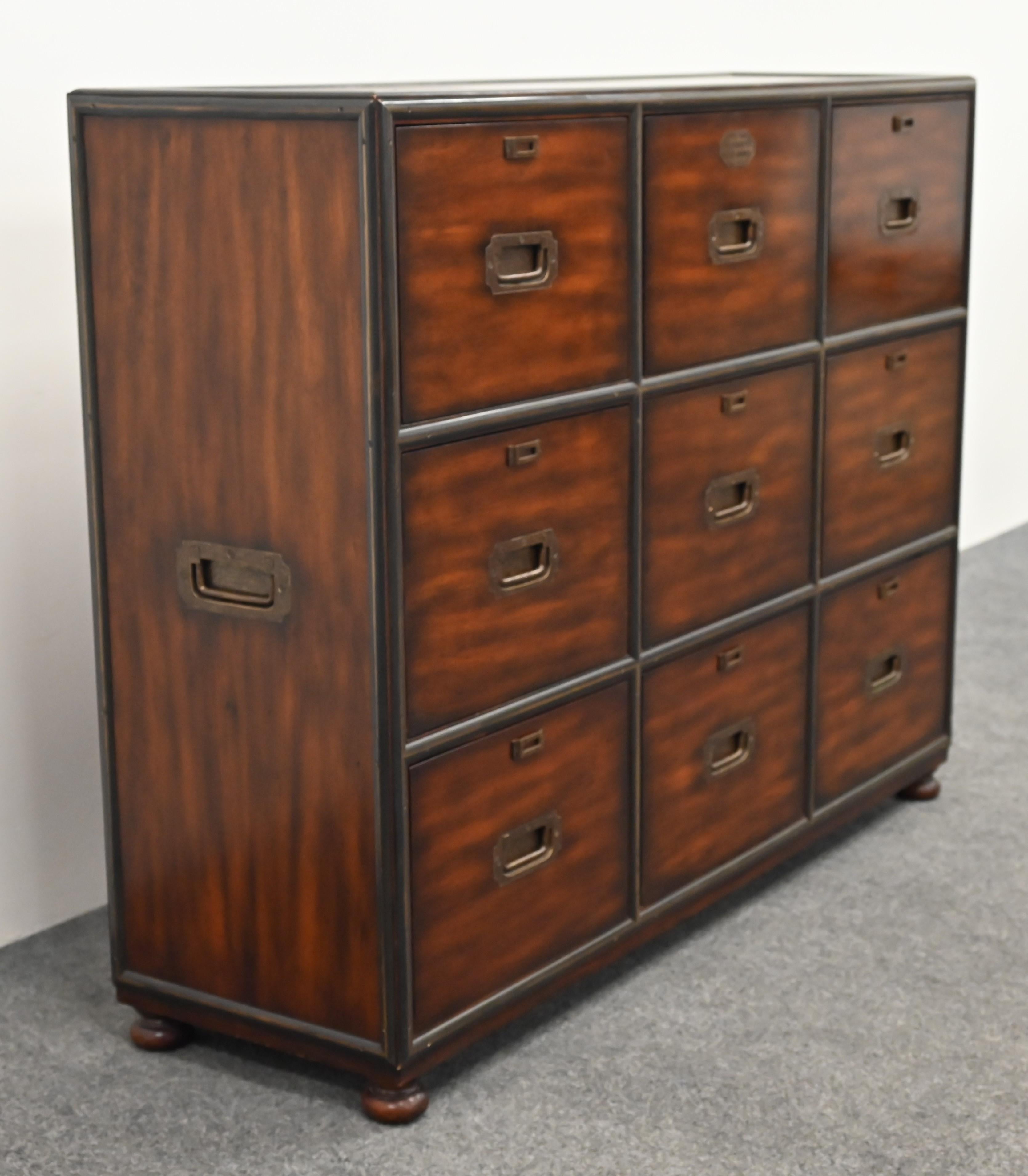 Theodore Alexander Walnut Chest of Drawers with Filing Cabinet, 21st Century For Sale 2