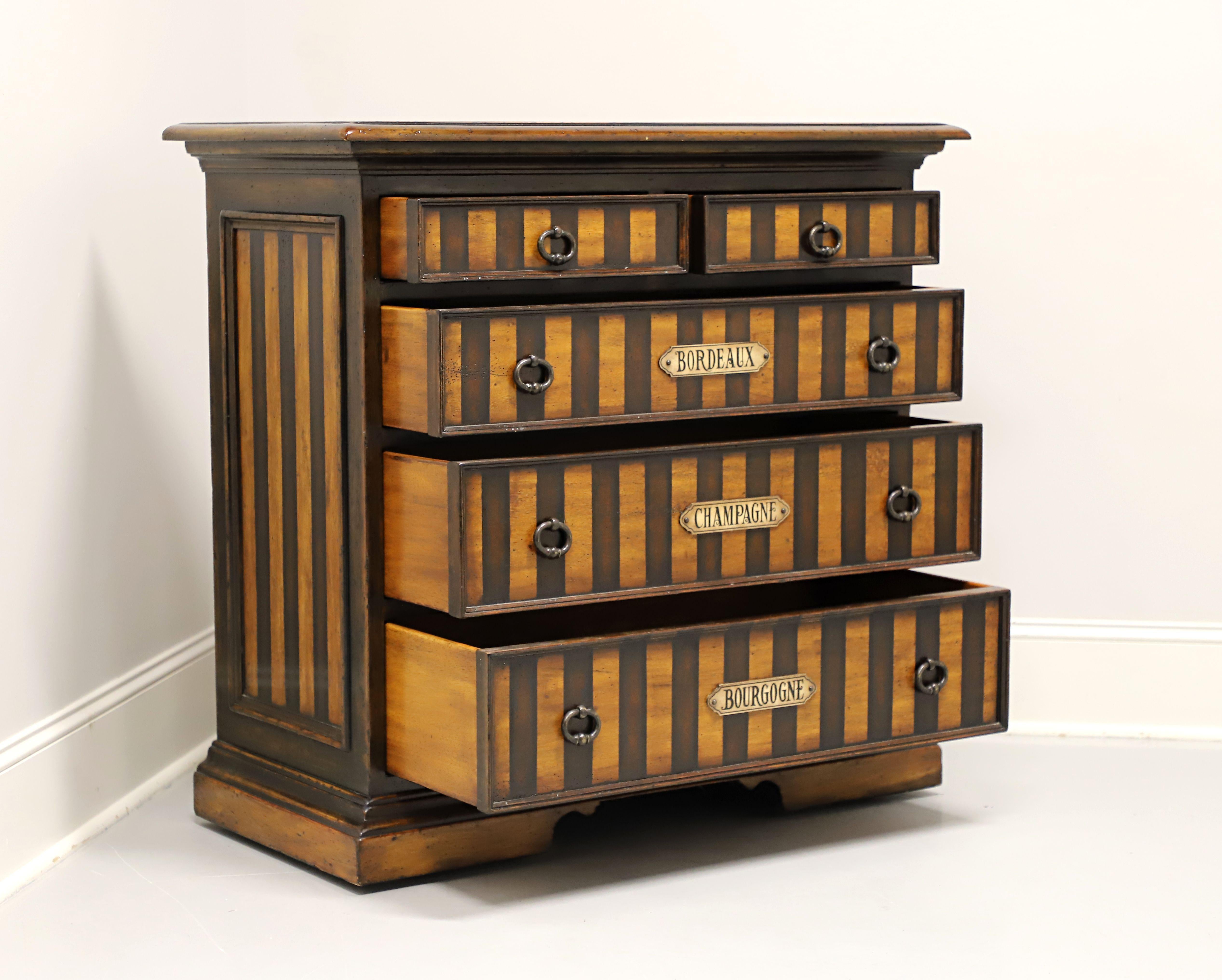 Contemporary THEODORE ALEXANDER Walnut Wine Motif Regency Occasional Chest For Sale