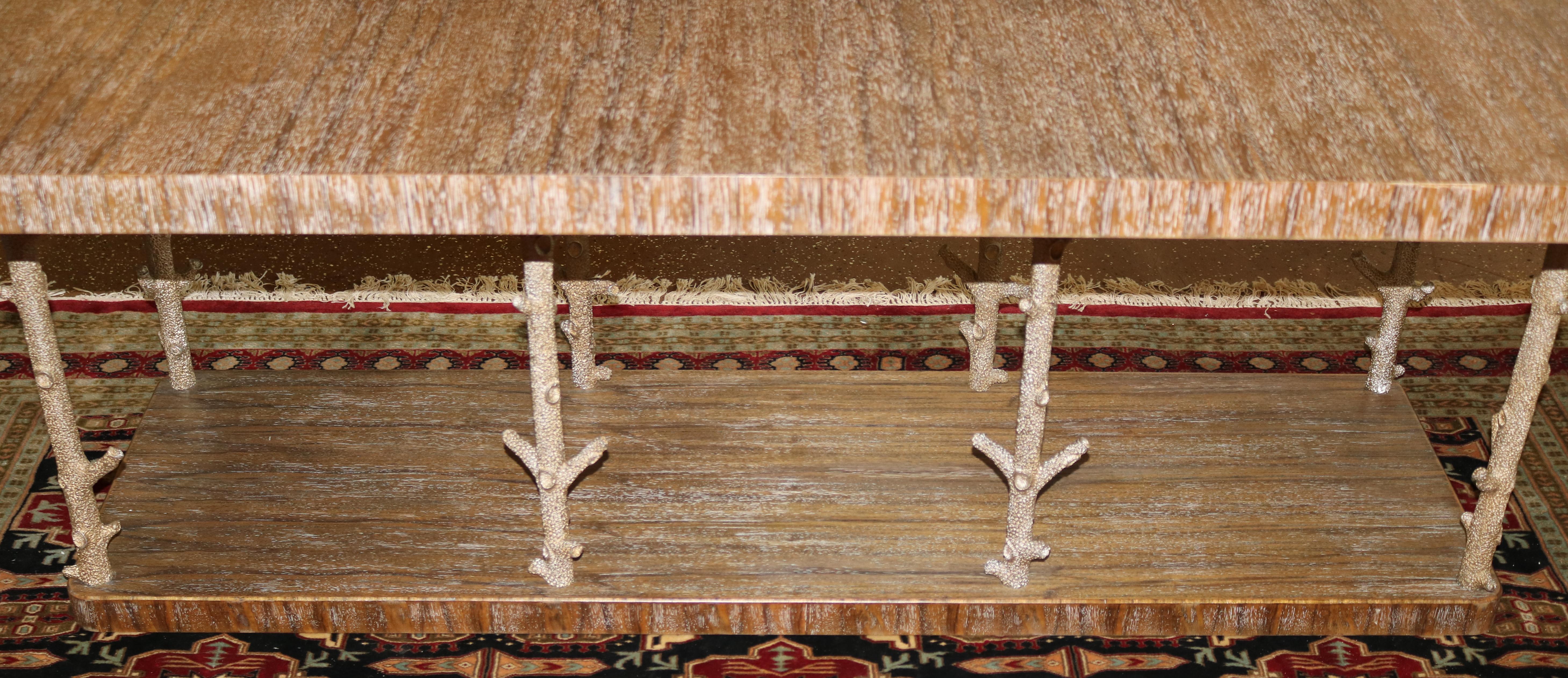 Table de conférence Theodore Alexander Wynwood II style faux bois en vente 6