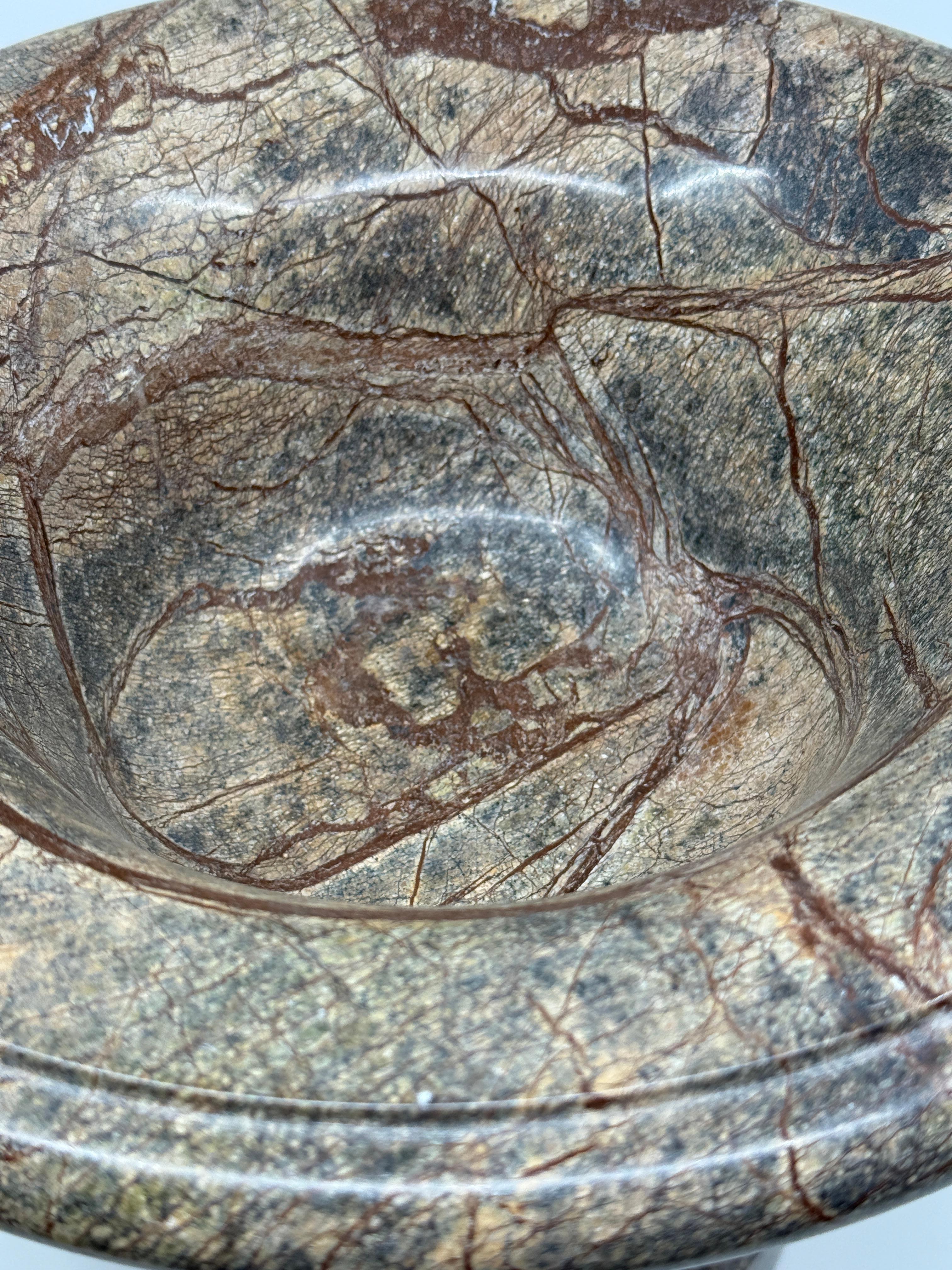 Compota neoclásica de mármol montada en bronce Theodore y Alexander en Bueno estado para la venta en Palm Springs, CA