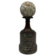 Theodore and Alexander Neo Classical Specimen Marble Sphere Bronze Mounted