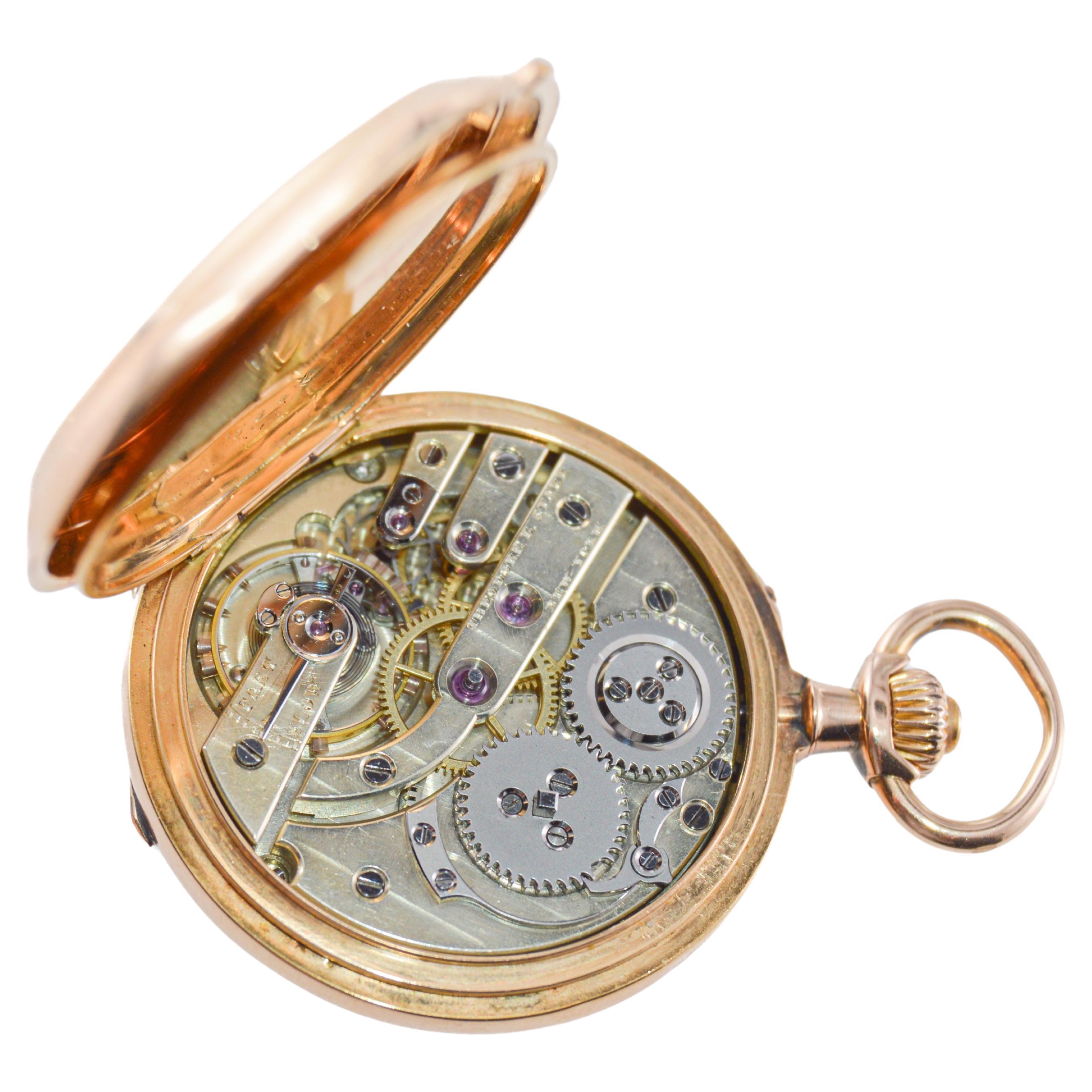 Theodore B. Starr 18Kt. Rose Gold Pendant Watch Hand Made circa 1915 For Sale 11