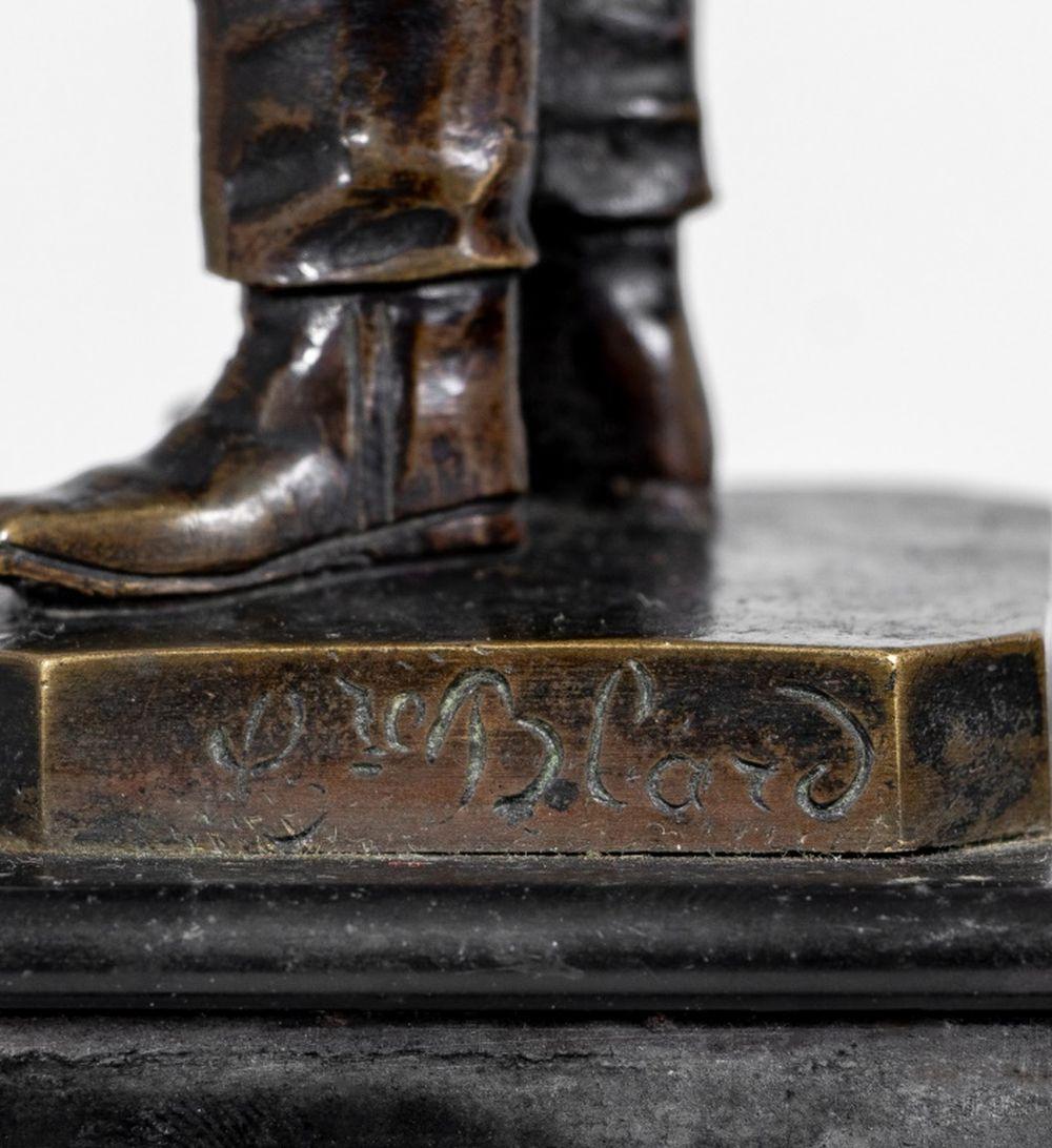 French Theodore Blad Patinated Bronzes, Pair For Sale
