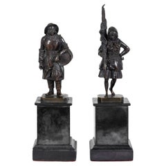 Bronzi patinati di Theodore Blad, coppia
