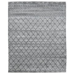 Theodore, Bohemian Moroccan Loom Knotted Area Rug, Mist