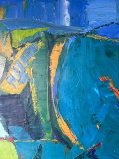 Theodore C. Polos Abstract Mid Century Painting