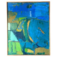 Theodore C. Polos Abstract Mid Century Painting